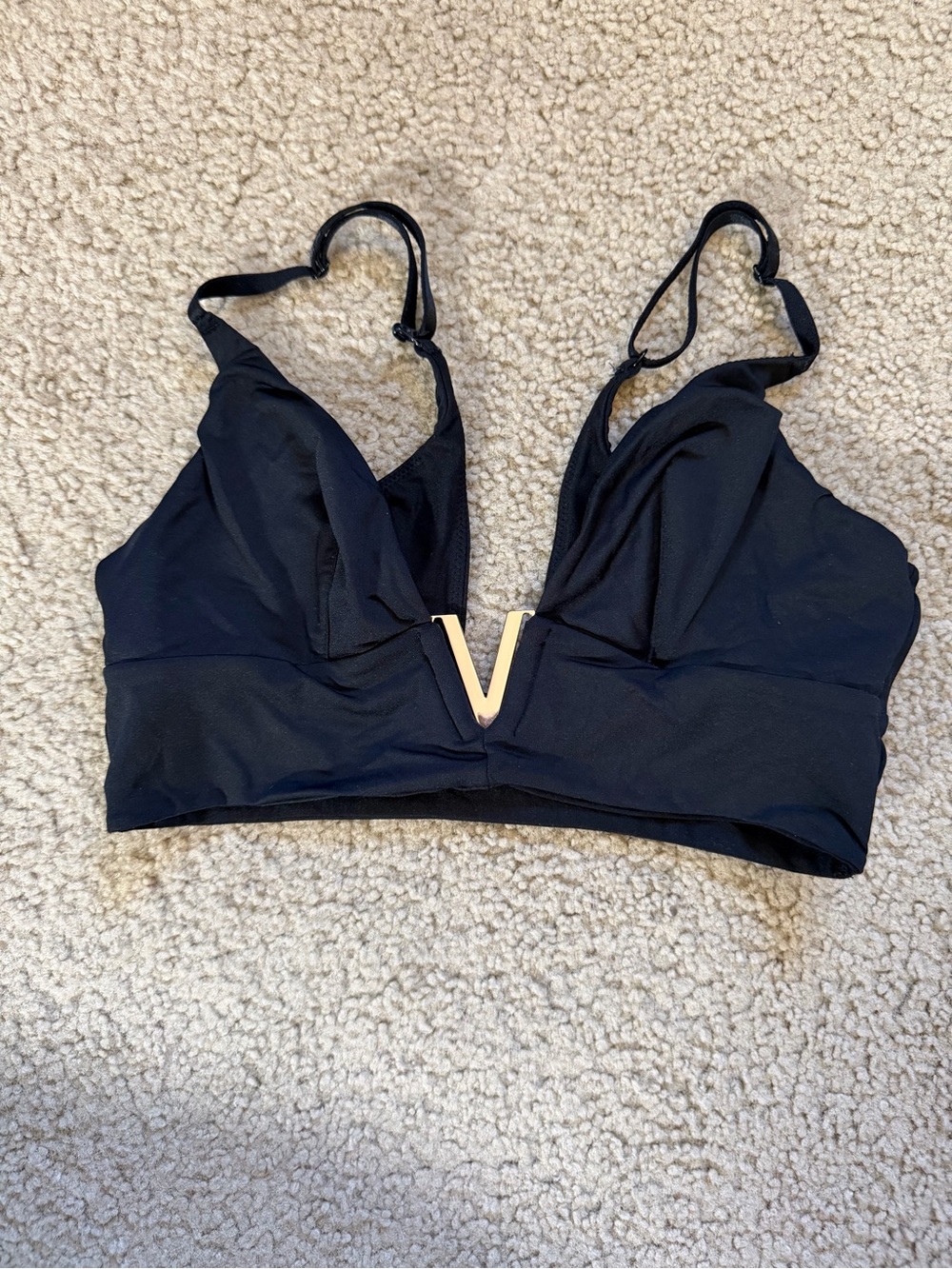 Victoria's Secret Black Bralette w/ Gold Accent